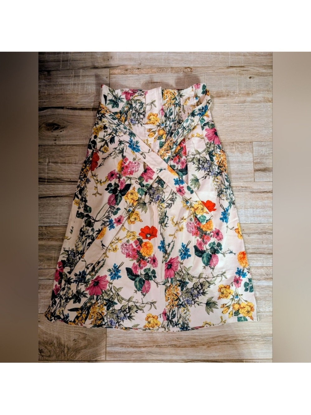 Carolina Belle Floral A-Line Skirt - Pink, Yellow, Green, Blue